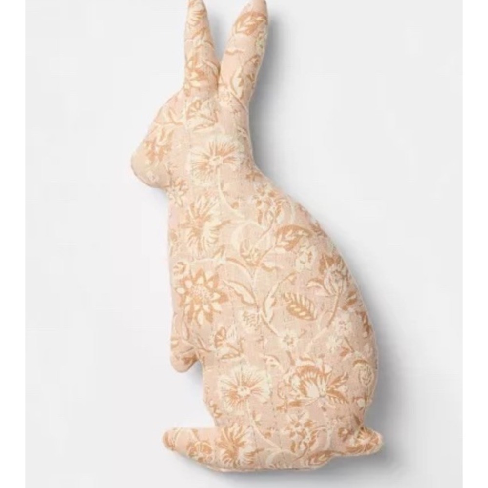 Figural bunny rabbit pillow threshold designed with studio McGee